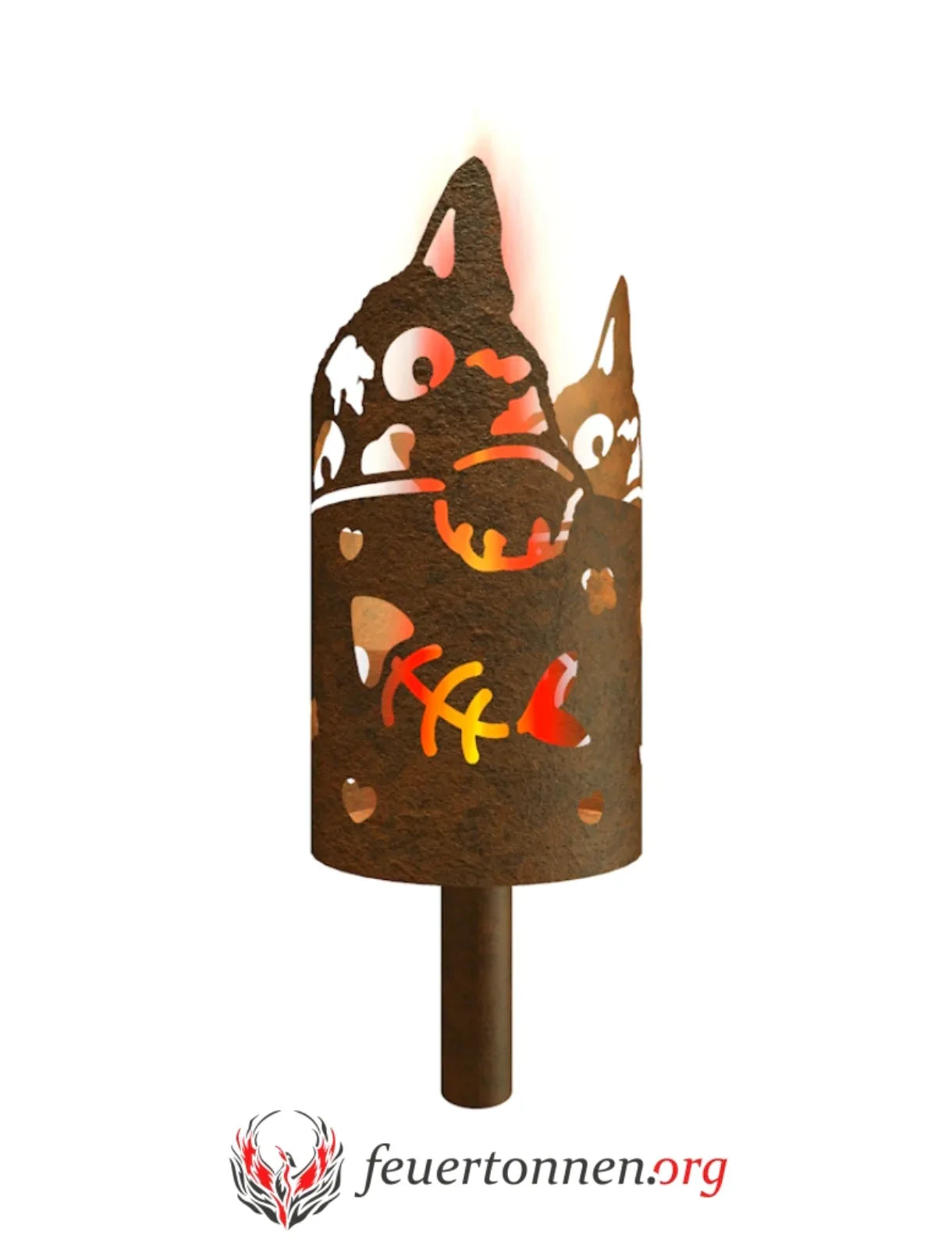 Gartenfackel Katze - feuertonnen.org