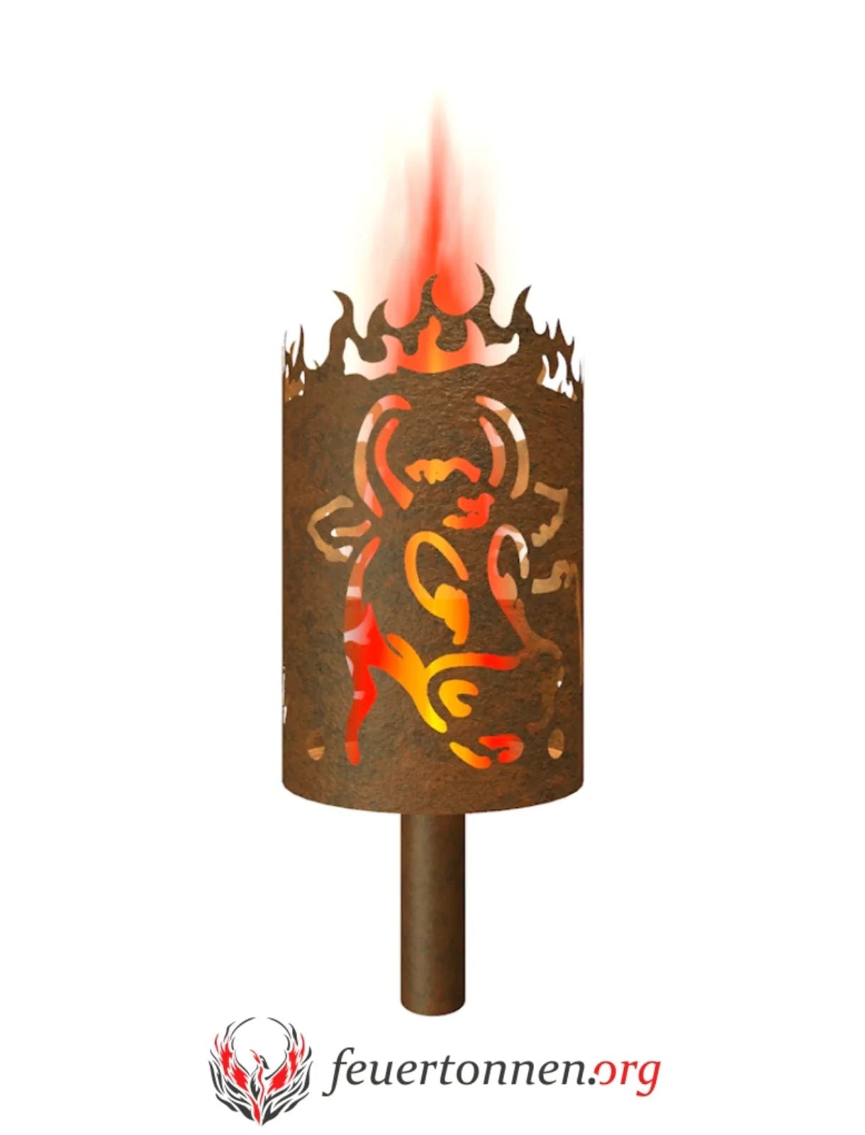Gartenfackel Kuh - feuertonnen.org