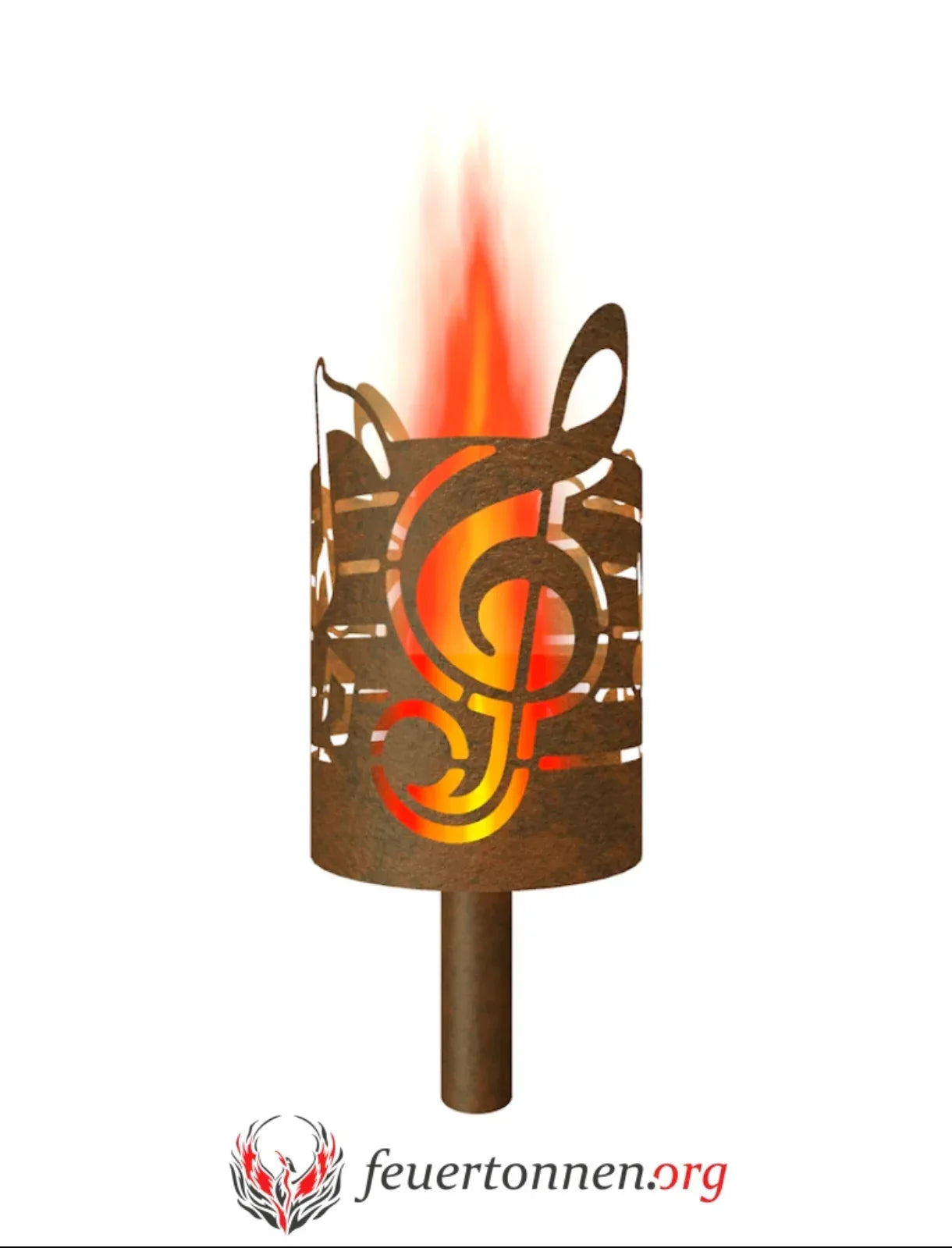 Garden torch with music and musical notes – Harmonious design made of 3 ...