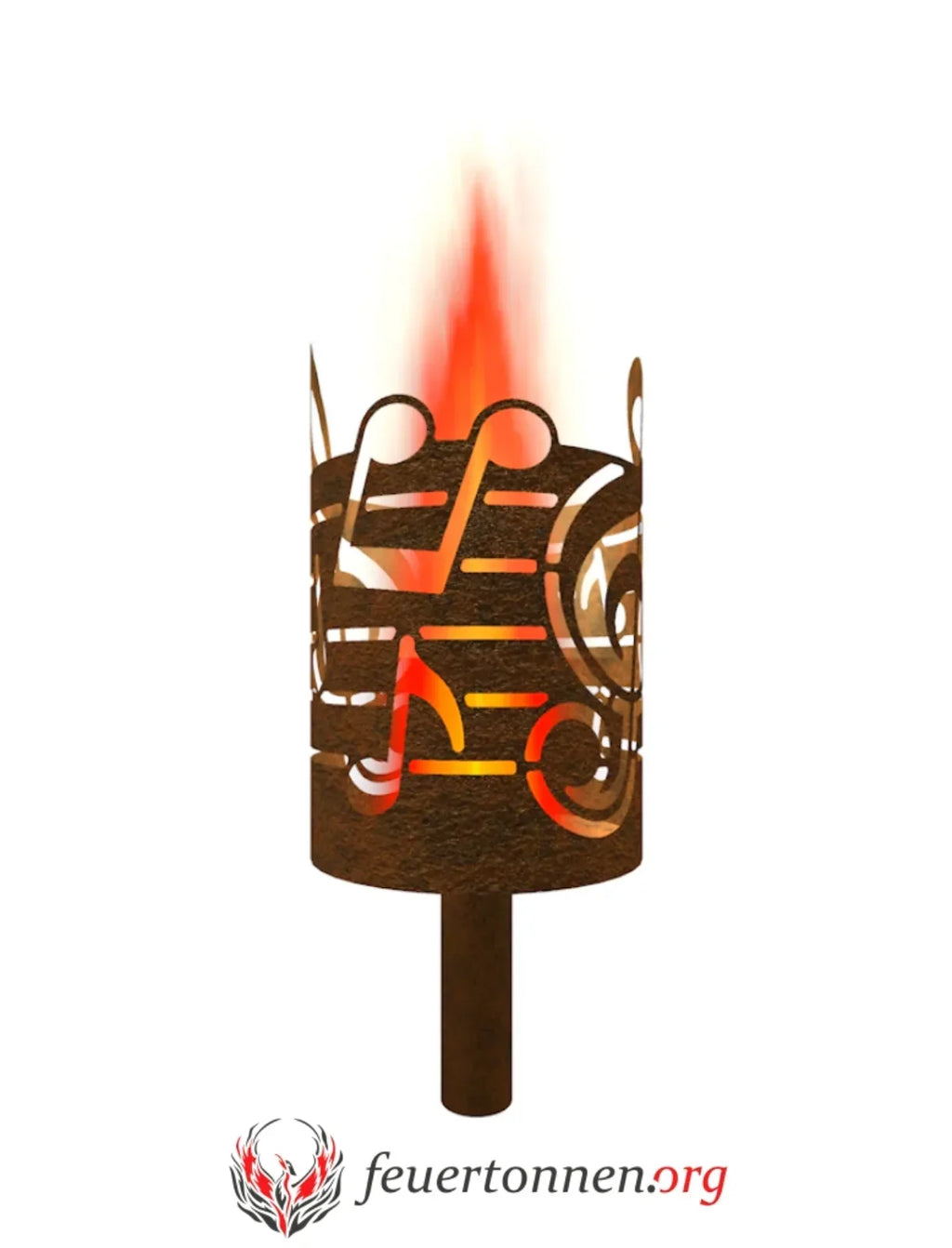 Music Note Torch Garden torch with music and musical notes – Harmonious design made of 3 ...