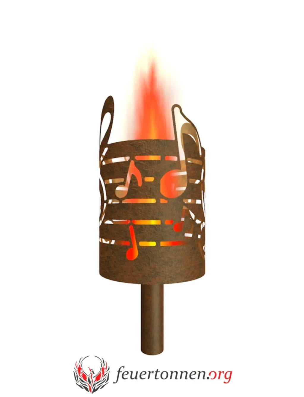 Music Note Torch Garden torch with music and musical notes – Harmonious design made of 3 ...