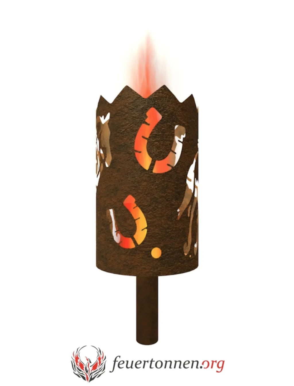 Gartenfackel Pferd & Hufeisen - feuertonnen.org