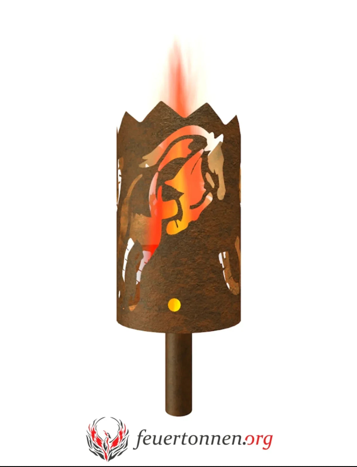 Gartenfackel Pferd & Hufeisen - feuertonnen.org