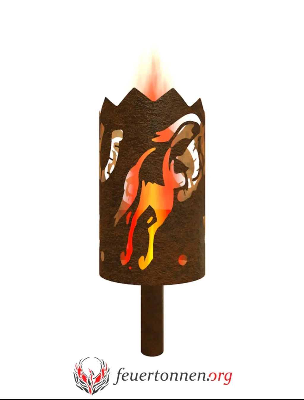 Gartenfackel Pferd & Hufeisen - feuertonnen.org