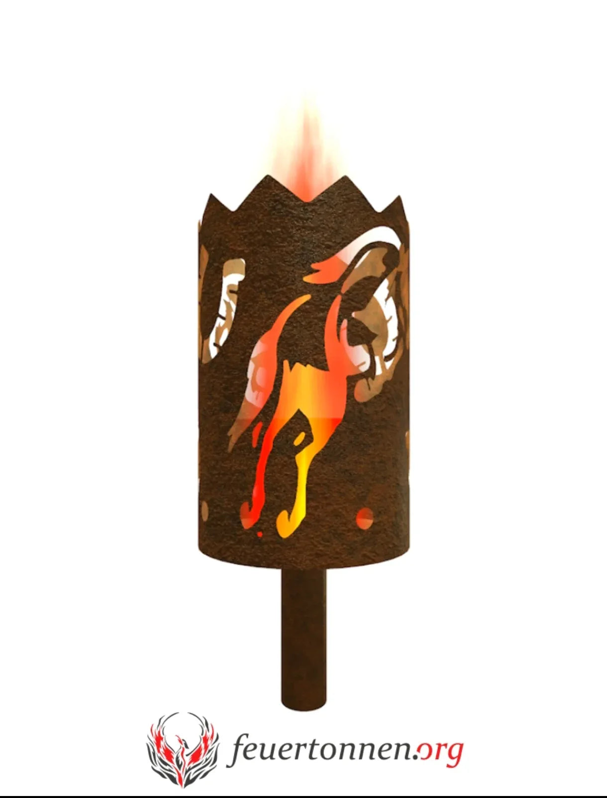 Gartenfackel Pferd & Hufeisen - feuertonnen.org