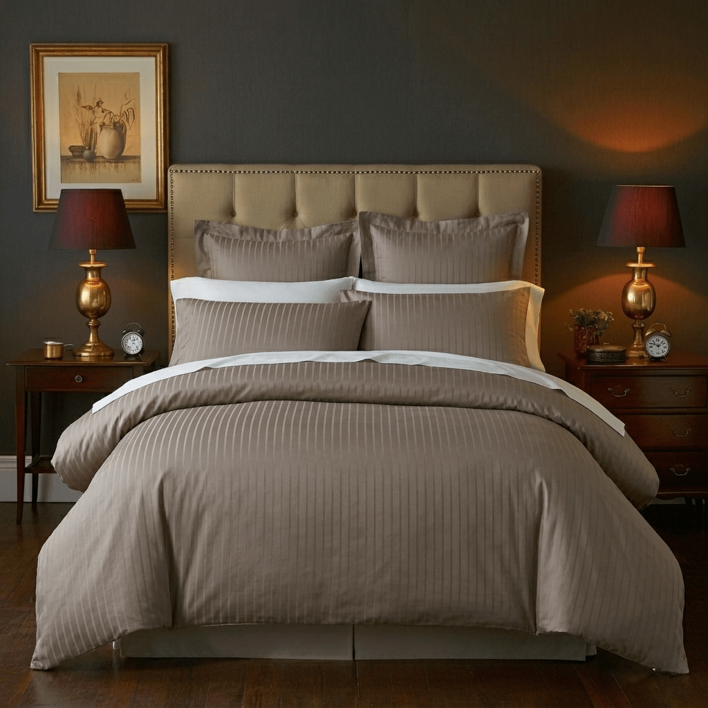 Pinstripes Baumwolle Jacquard Deckenbezug
