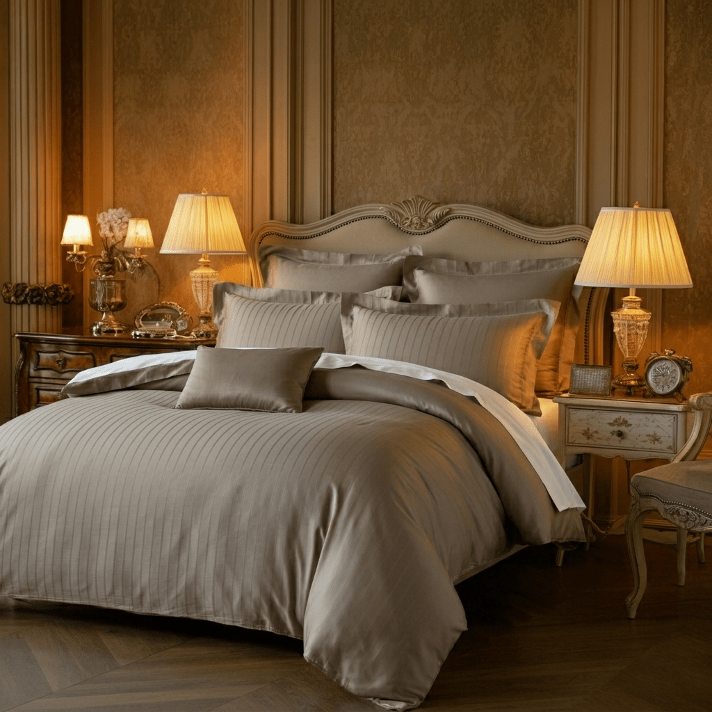 Pinstripes Baumwolle Jacquard Kissenbezug