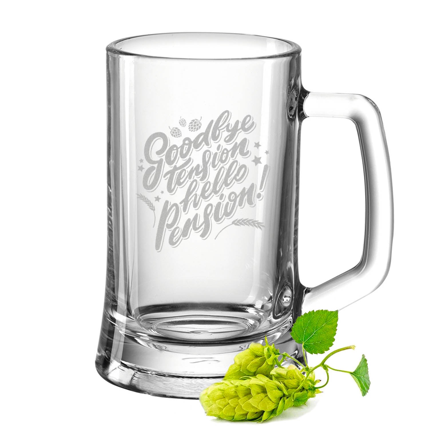 Montana Bierkrug mit Gravur "Goodbye Tension"