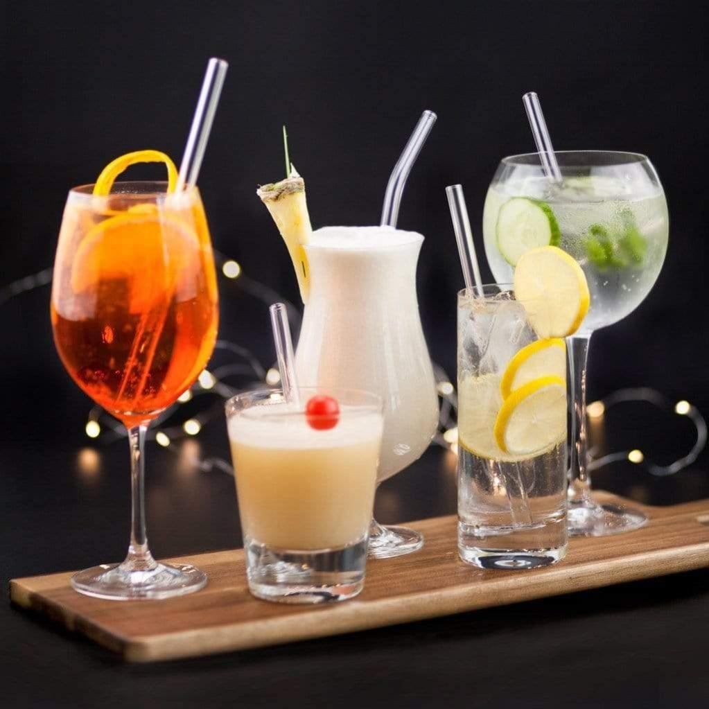 2x 23cm + 2x 20cm + 2x 15cm (Gerade) Glasstrohhalme