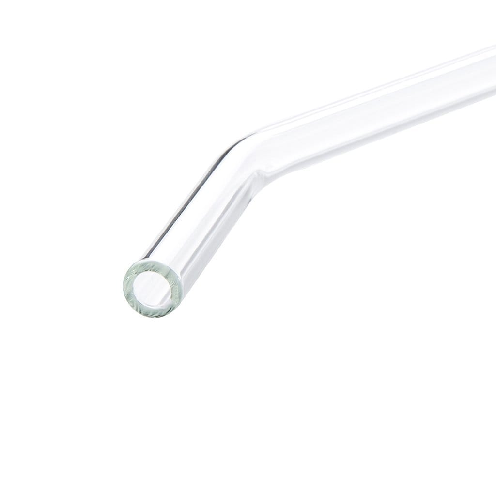 6x 15cm (Gebogen) Glasstrohhalme