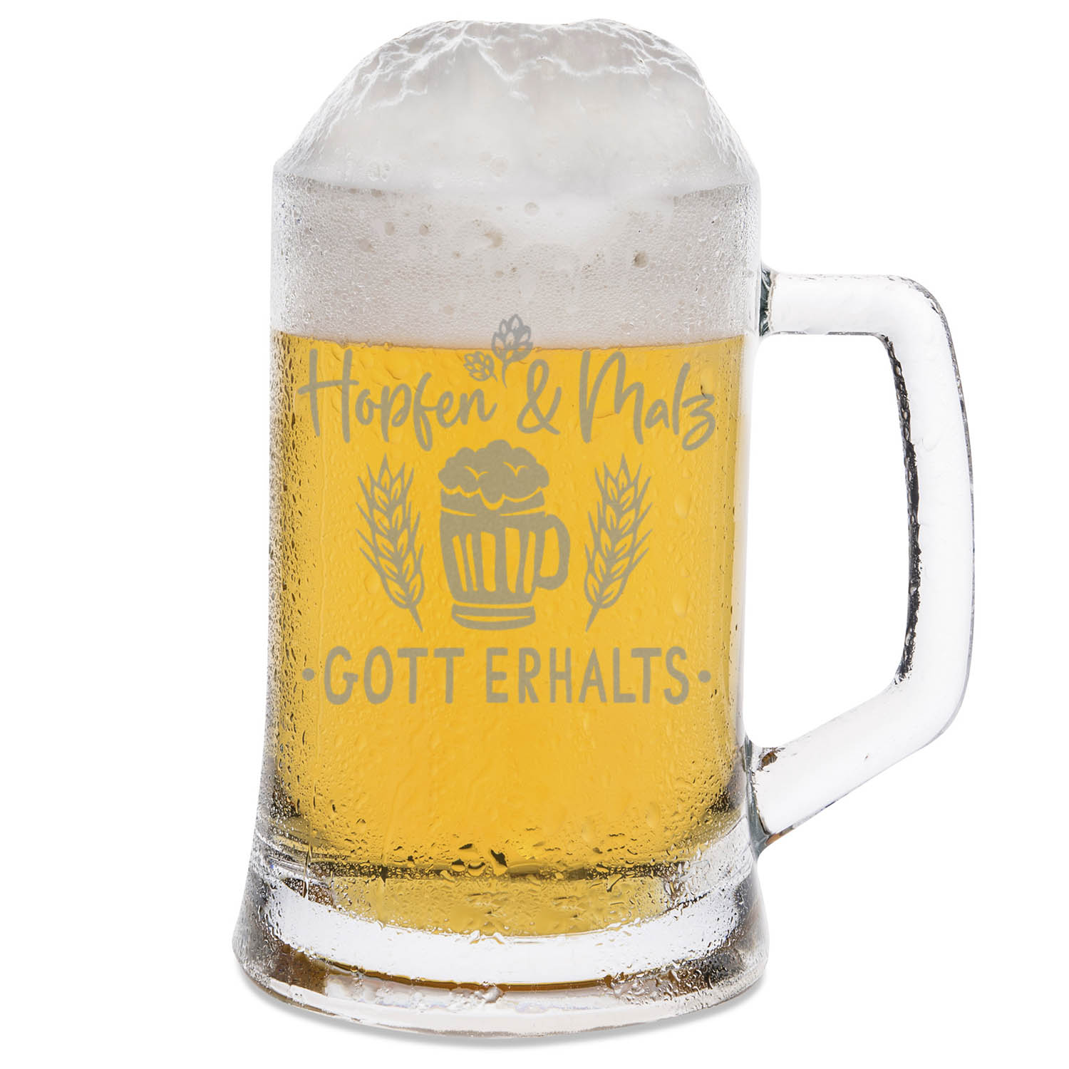 Montana Bierkrug mit Gravur "Hopfen und Malz Gott erhalts"