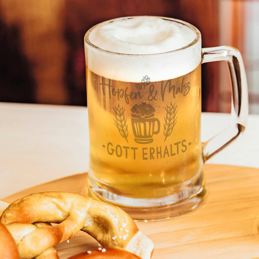 Montana Bierkrug mit Gravur "Hopfen und Malz Gott erhalts"