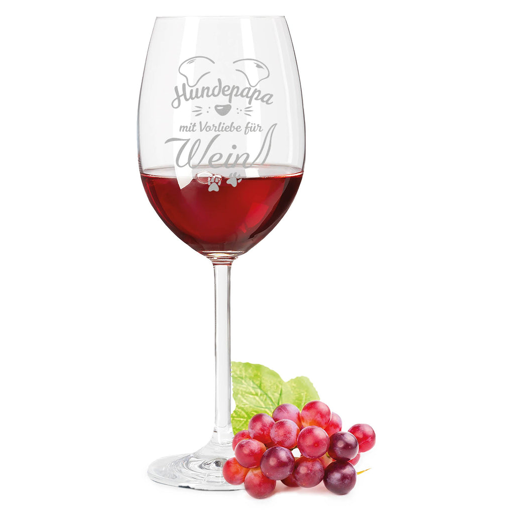 Leonardo Weinglas mit Gravur "Hundepapa mit Vorliebe für Wein"