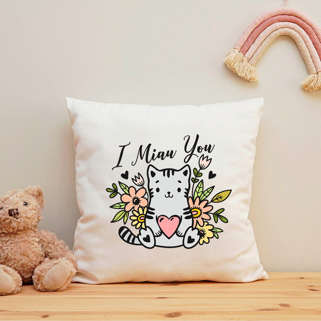 Bedrucktes Kissen mit Spruch I Miau You