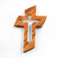 Olivenholz Kreuz mit auferstandenem Jesus (13 cm) | Wandkreuz als Geschenk zur Taufe, Kommunion & Firmung