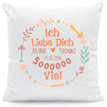 Bedrucktes Kissen mit Motiv "Ich Liebe Dich Soooo"