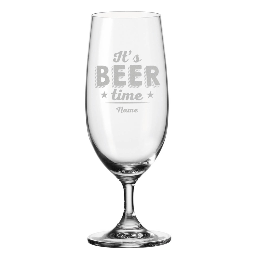 Leonardo Bierglas mit Gravur "It's Beer time" mit Name