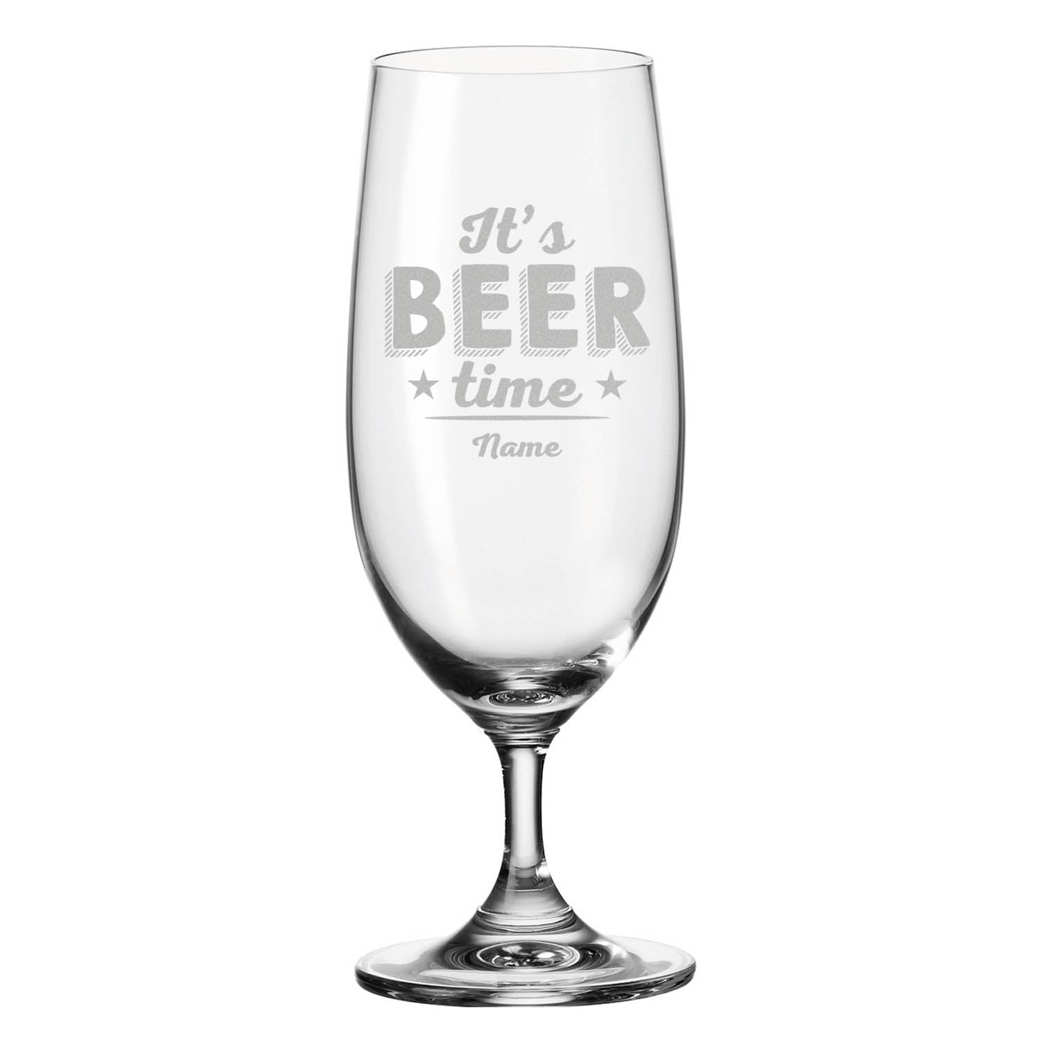 Leonardo Bierglas mit Gravur "It's Beer time" mit Name