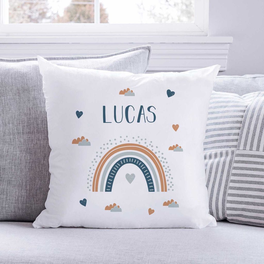 Bedrucktes Kissen mit Motiv "Regenbogen"