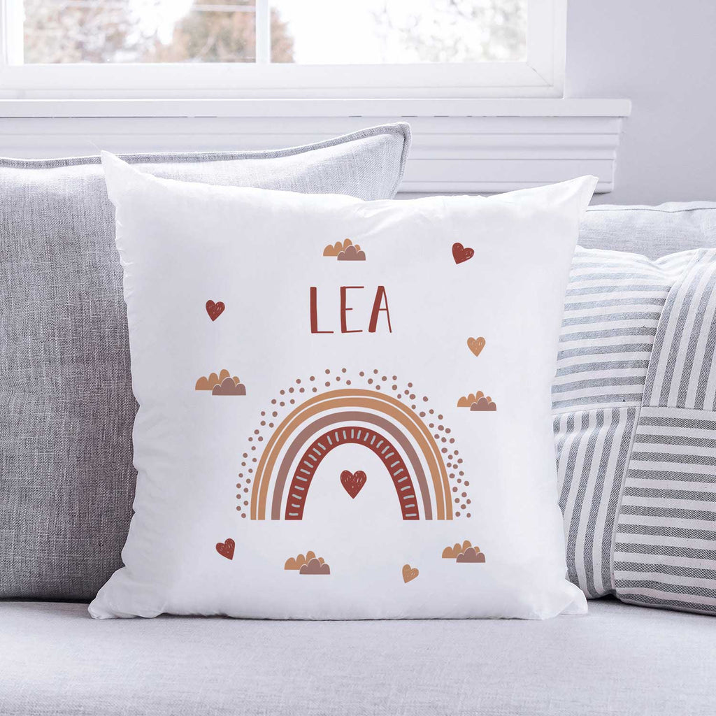Bedrucktes Kissen mit Motiv "Regenbogen"