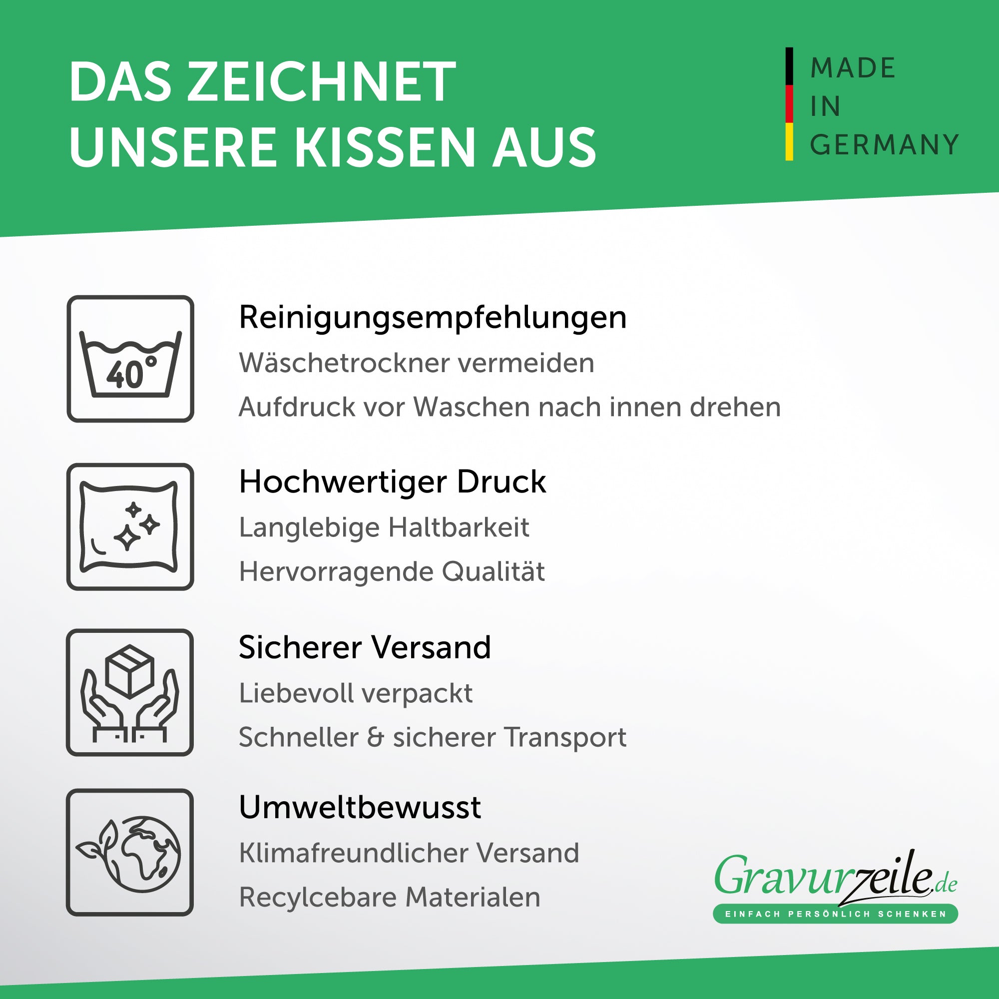 Bedrucktes Kissen mit Motiv Pumpkin Heartbeat