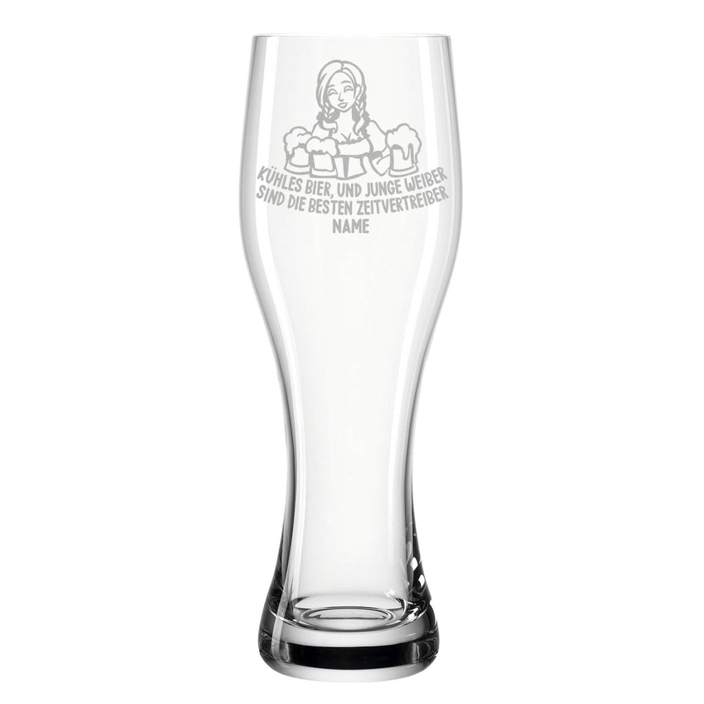 Leonardo Weizenglas "Kühles Bier und junge Weiber" mit Namen