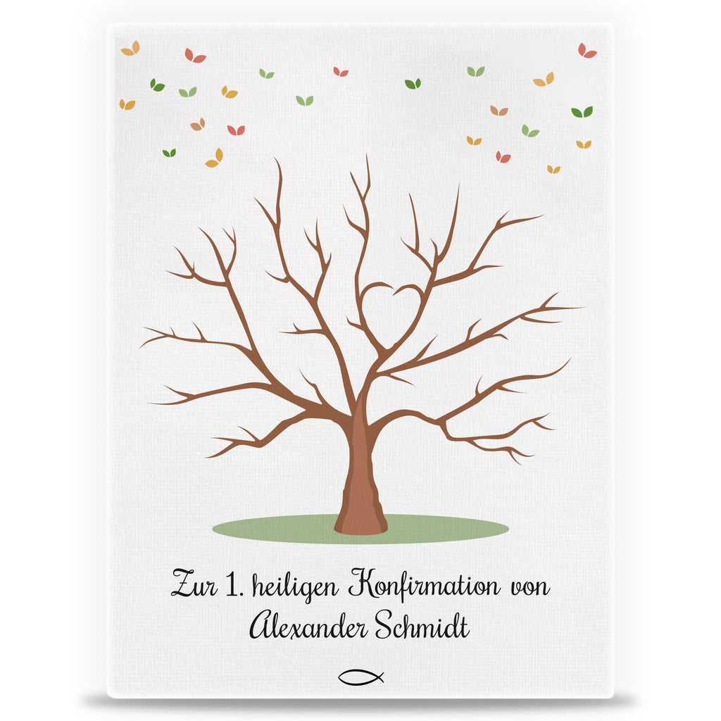 Leinwand als Gästebuch zur Konfirmation