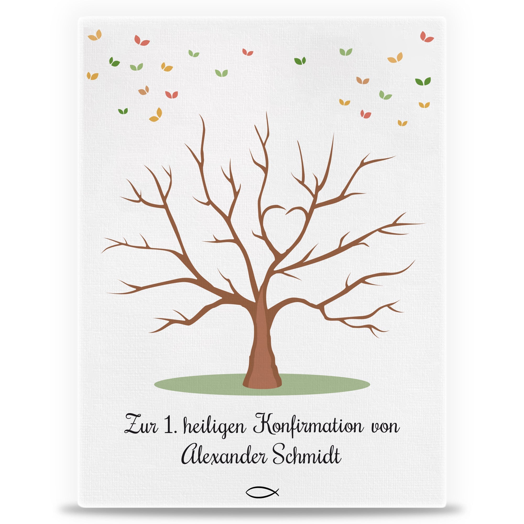Leinwand als Gästebuch zur Konfirmation