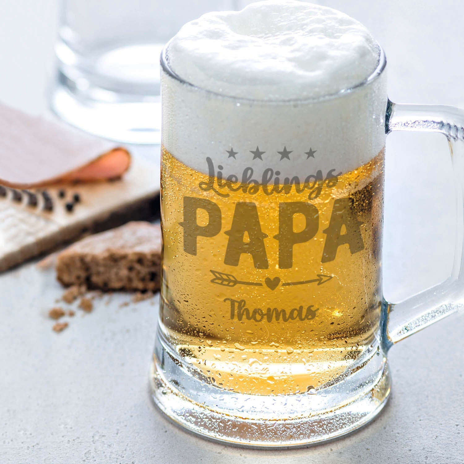 Montana Bierkrug mit Gravur "Lieblings Papa" mit Namen