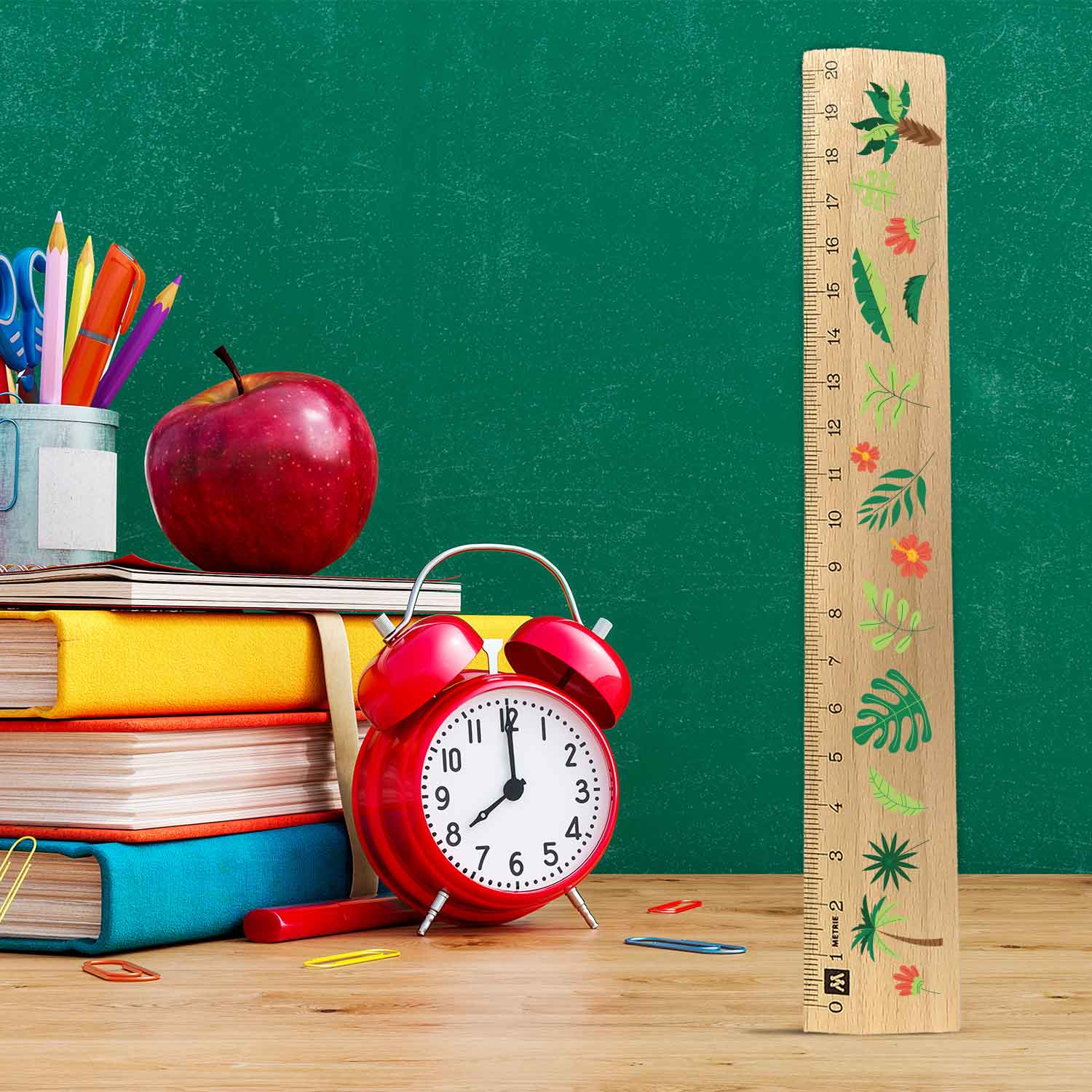 Lineal zur Einschulung im Jungle Design für Kinder aus Holz
