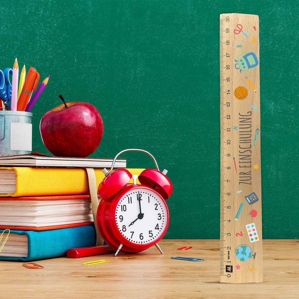 Lineal zur Einschulung im Einschulungs Design für Kinder aus Holz