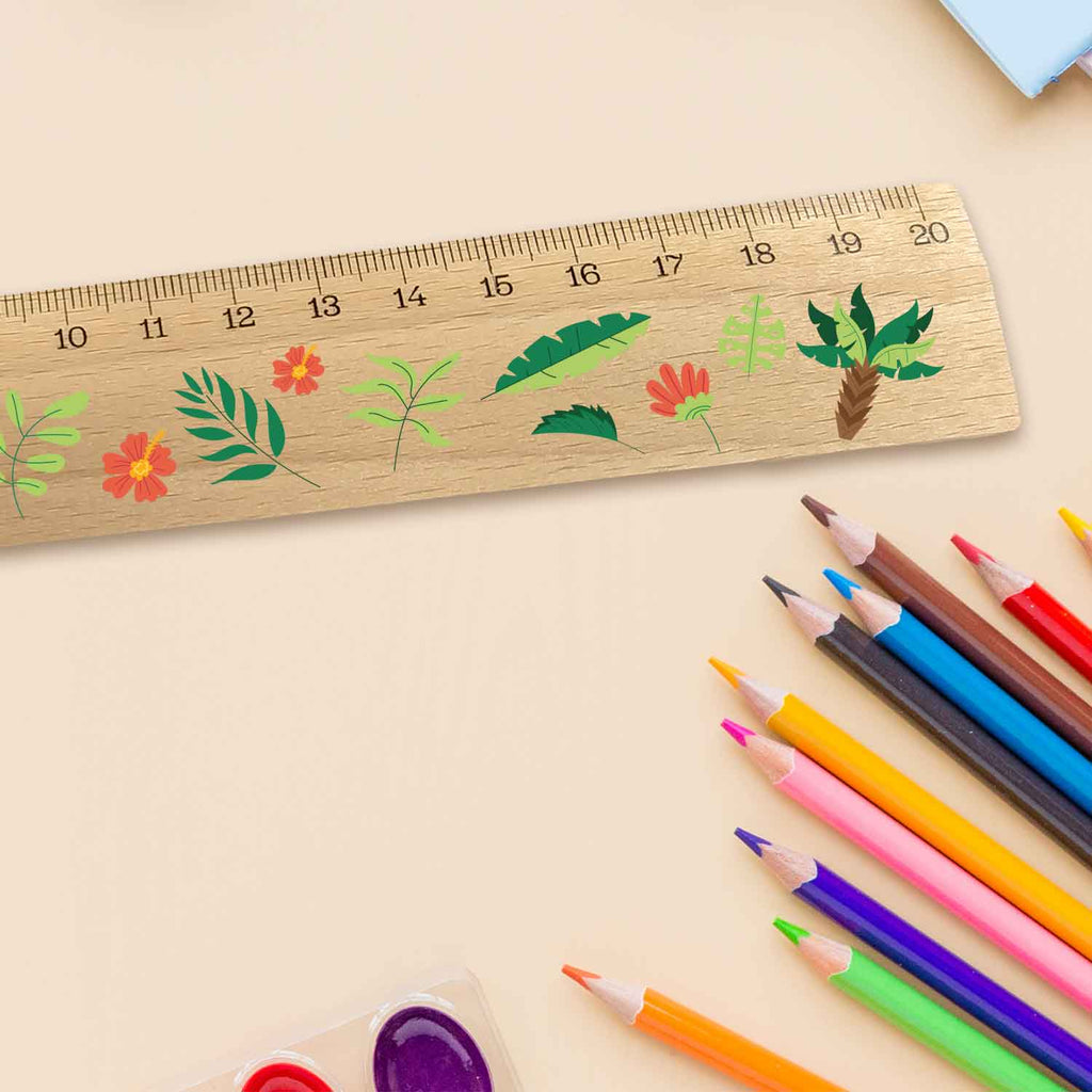 Lineal zur Einschulung im Jungle Design für Kinder aus Holz