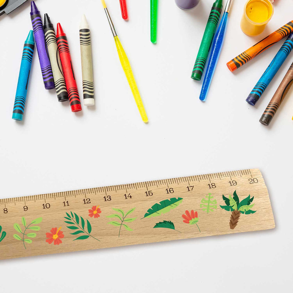 Lineal zur Einschulung im Jungle Design für Kinder aus Holz