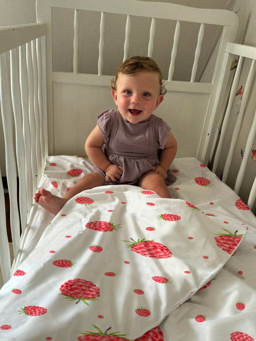"Himbeeren" Premium Kinderbettwäsche