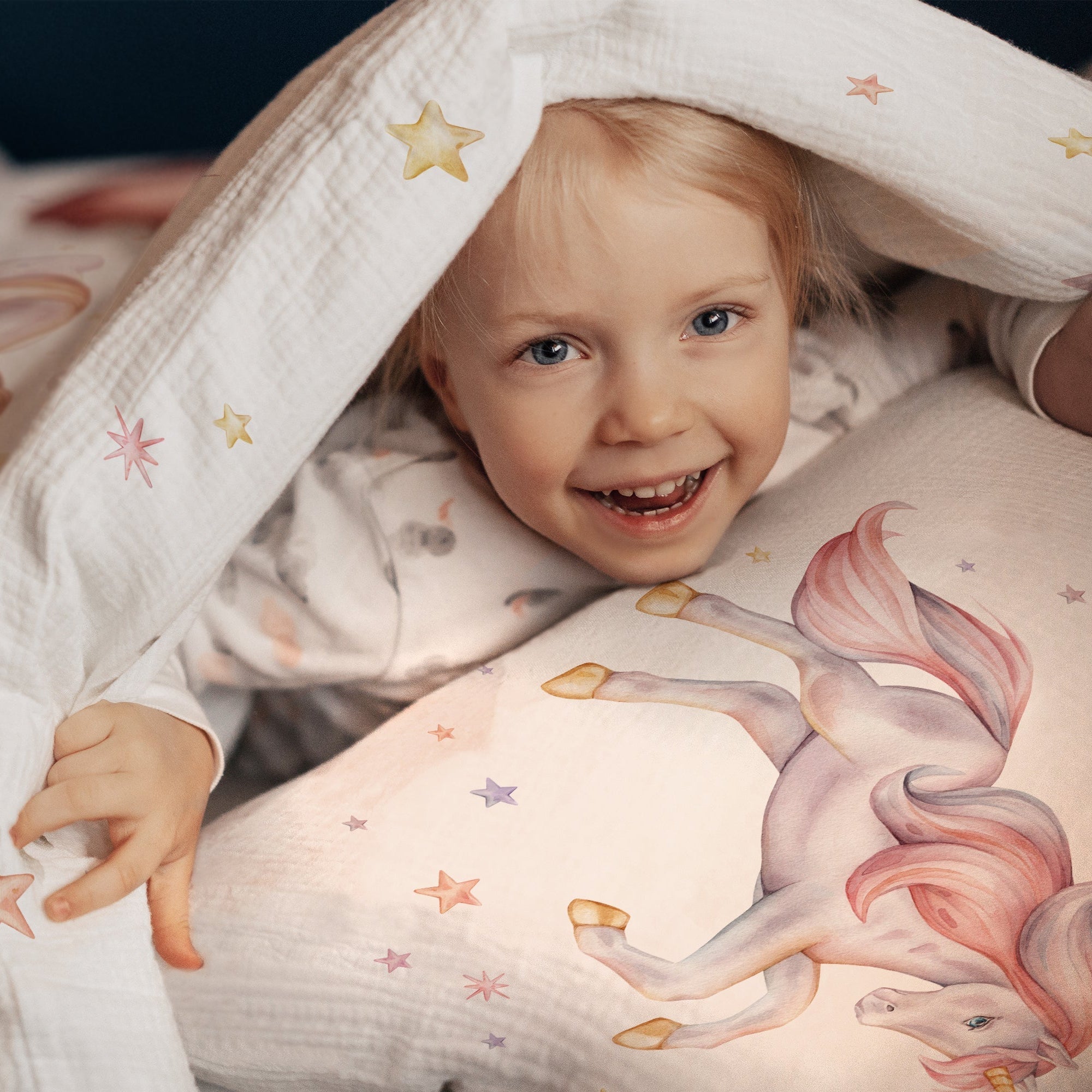 "Sternen Einhorn" Premium Kinderbettwäsche