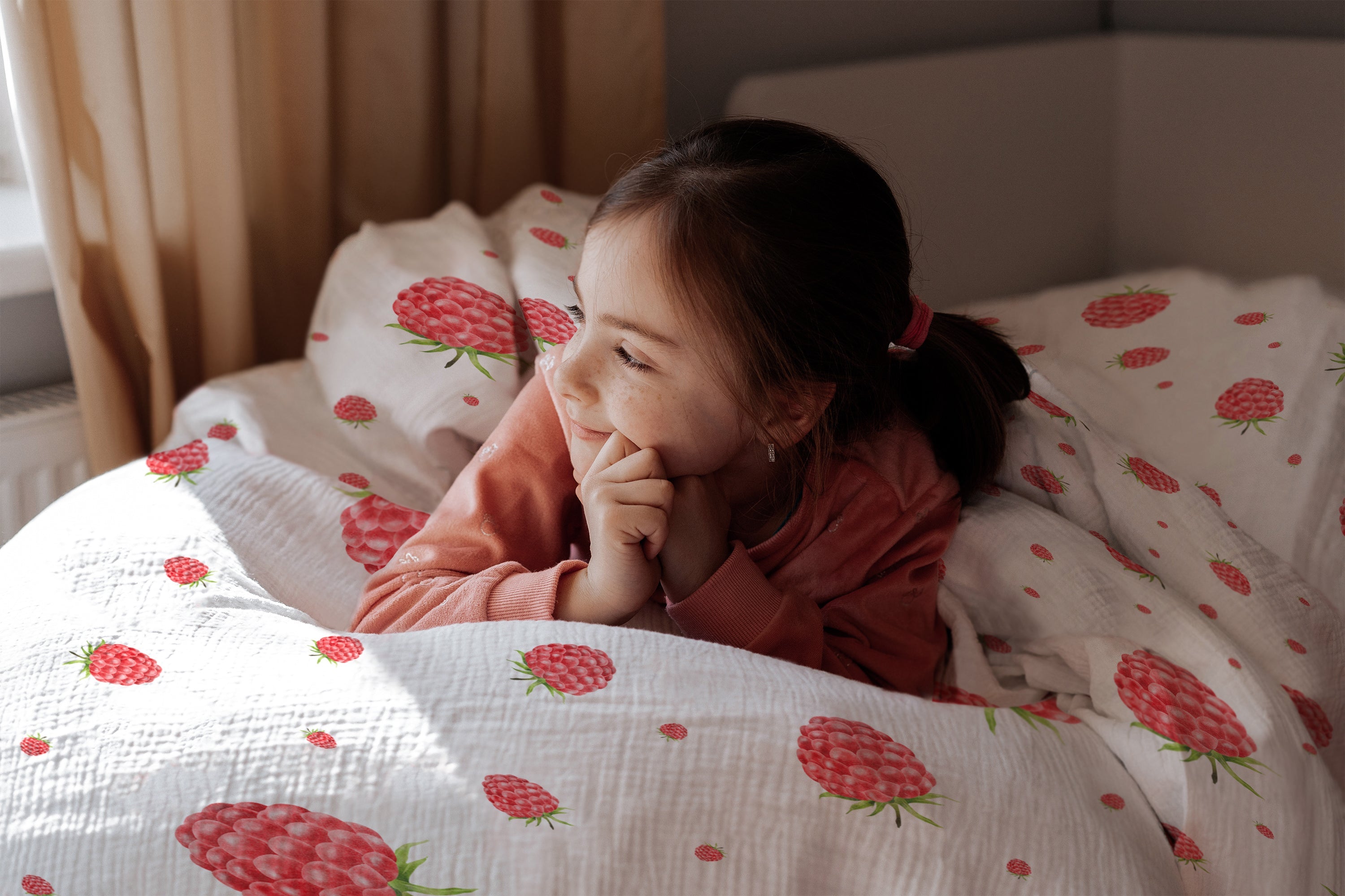 "Himbeeren" Premium Kinderbettwäsche