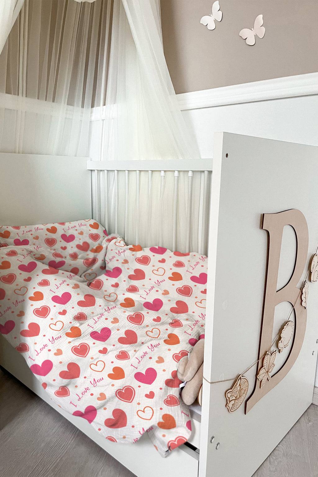"I love you" Premium Kinderbettwäsche