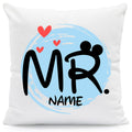 Bedrucktes Kissen mit Spruch - Mr & Mrs Mouse mit Namen