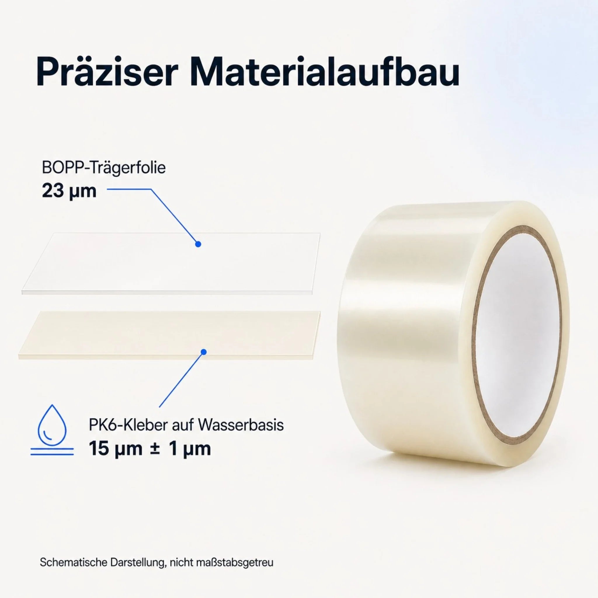 Paketklebeband Transparent 48 mm x 66 m – BOPP Paketband