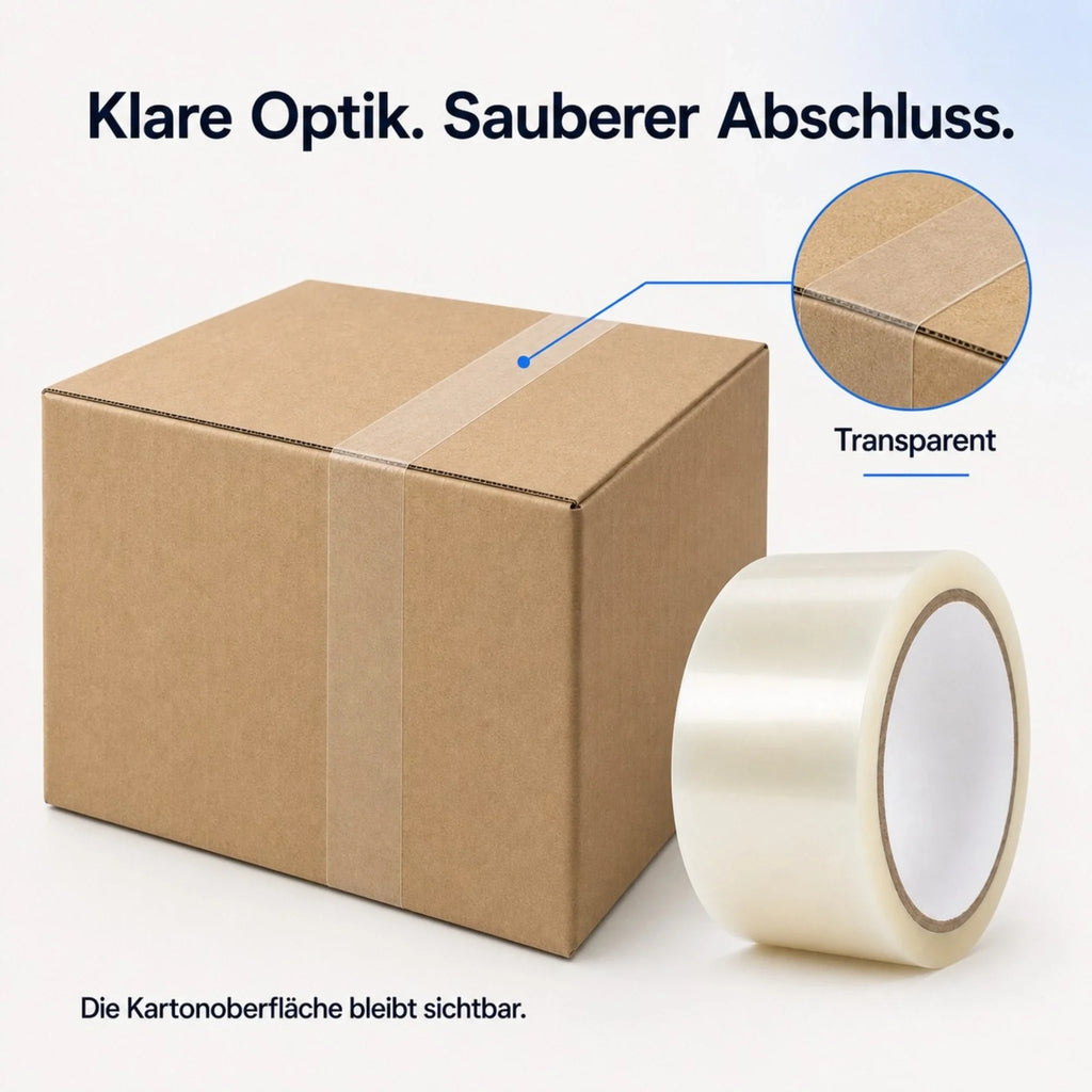 Paketklebeband Transparent 48 mm x 66 m – BOPP Paketband