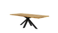 Dining table with extension leaves – solid oak, extendable to 240 cm