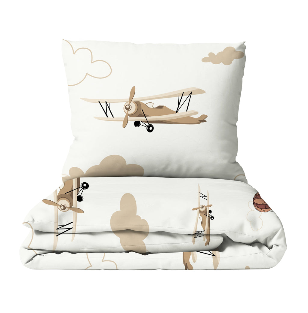"Flugzeuge und Wolken" Premium Kinderbettwäsche