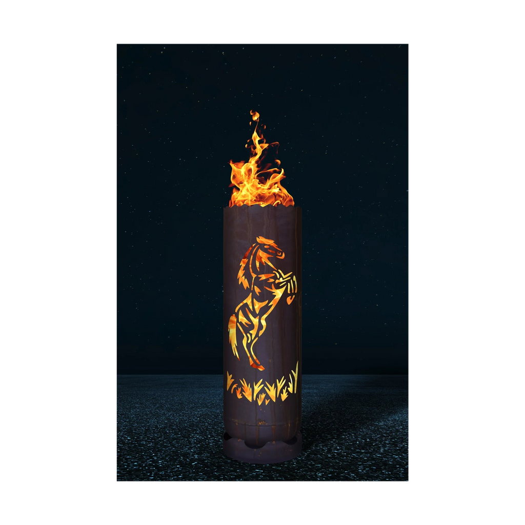 baril de feu cheval cabré