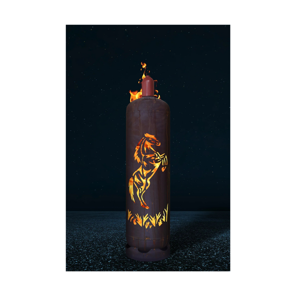 baril de feu cheval cabré