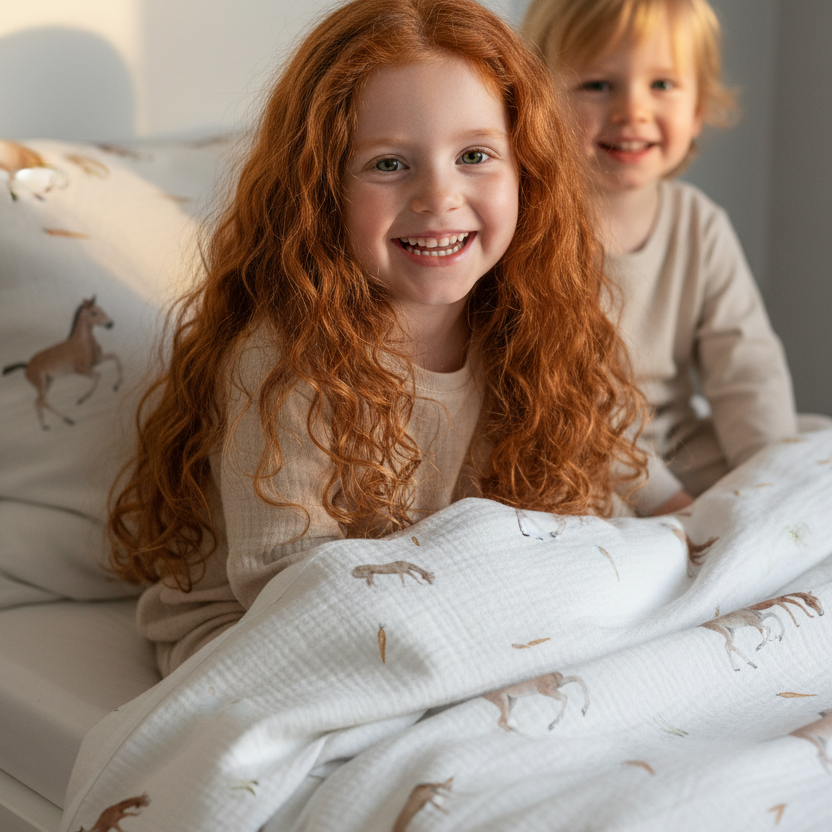 "Pferde" Premium Kinderbettwäsche