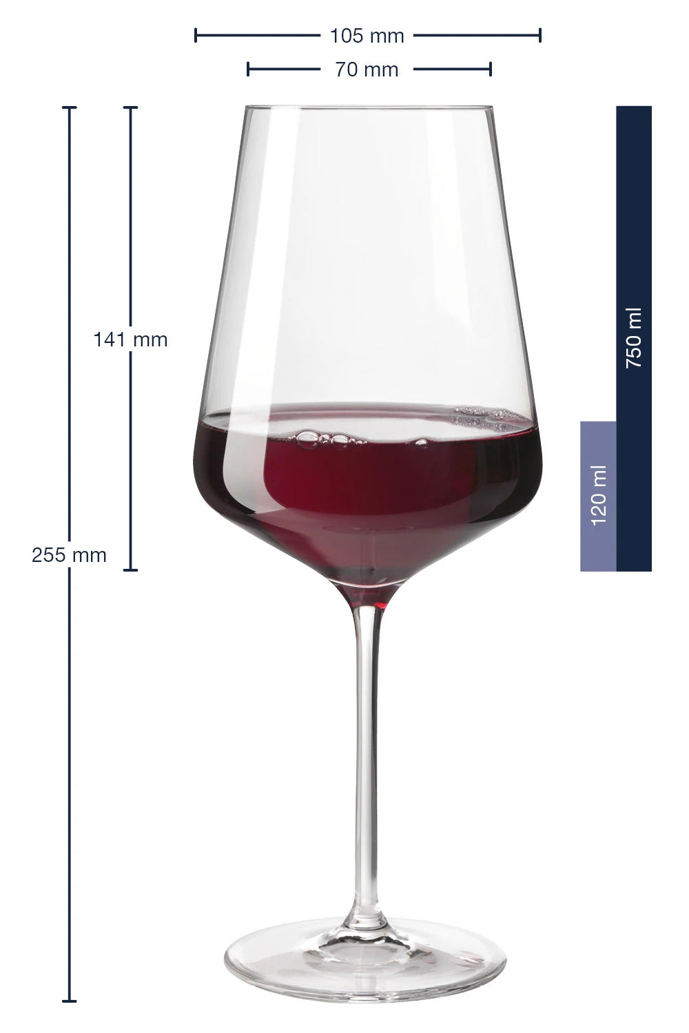 Leonardo Puccini Weingläser 750 ml im Adlige Verzierung Design mit Namen