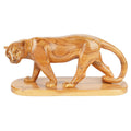 Handgeschnitzter Puma aus Olivenholz (groß) – Exklusive Holzskulptur aus Bethlehem (14x30 cm)