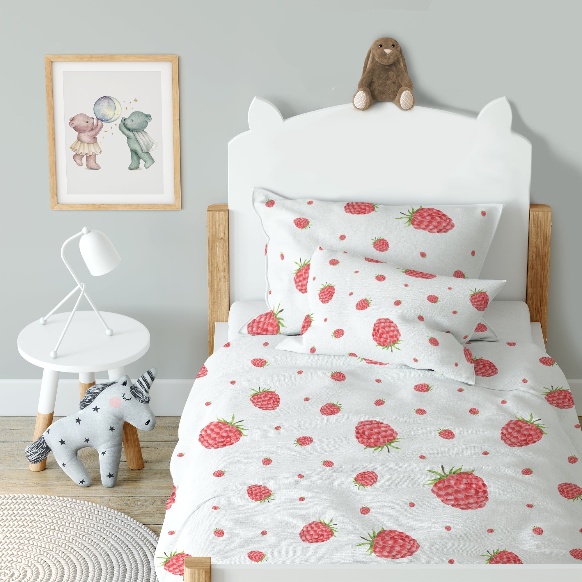"Himbeeren" Premium Kinderbettwäsche