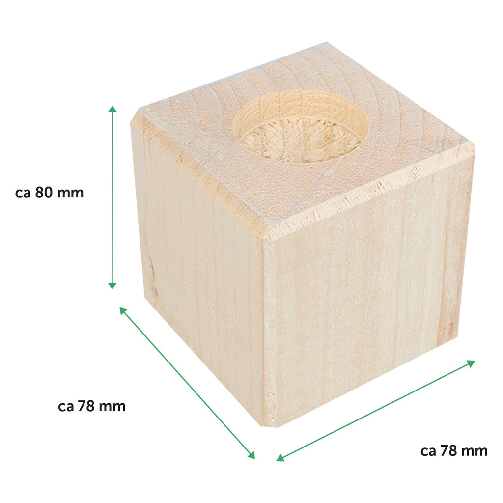 Teelichthalter aus Holz mit UV Druck - Regenbogen Design - Personalisiert mit Namen
