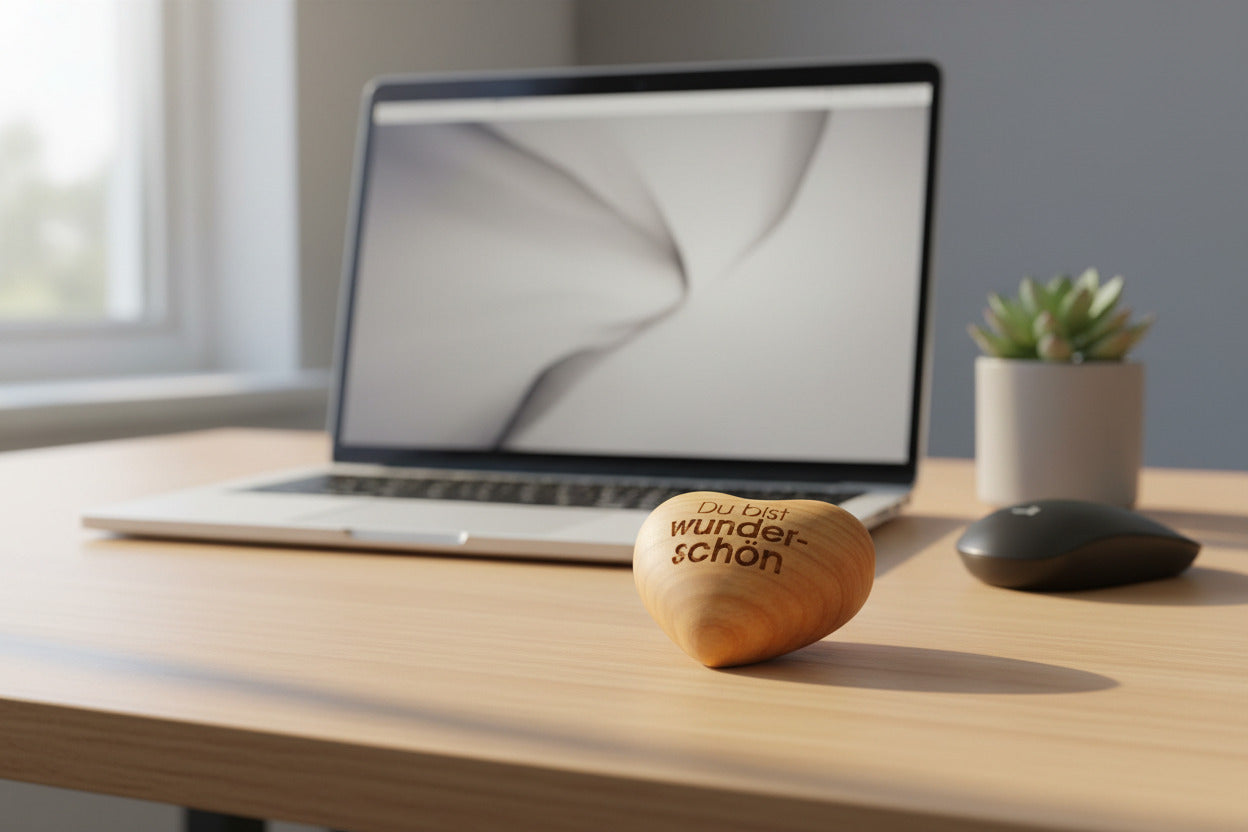 Thankgoods Wooden Heart You Are Beautiful - Inspiring Gift with Meaning